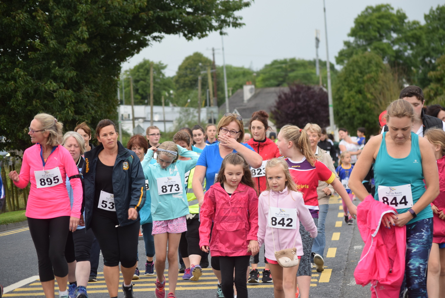 Walkers and families set out